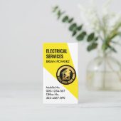 Gelbes Spotlight auf Zuhause-Power Visitenkarte (Stehend Vorderseite)