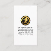 Gelbes Spotlight auf Zuhause-Power Visitenkarte (Rückseite)