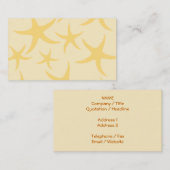 Gelbes Starfish-Muster Visitenkarte (Vorne/Hinten)