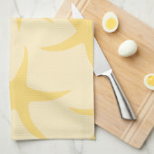 Gelbes Sternenfisch-Muster. Geschirrtuch (Viertel Falte)