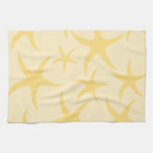 Gelbes Sternenfisch-Muster. Geschirrtuch (Horizontal)