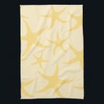 Gelbes Sternenfisch-Muster. Geschirrtuch<br><div class="desc">Dieses Seesterne-Design ist in warmen Farbtönen von sonnig gelb und hellgelb. Dieses Muster hat ein Summer Beach Thema.</div>