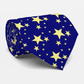 Gelbes Sternmuster Krawatte (Gerollt)