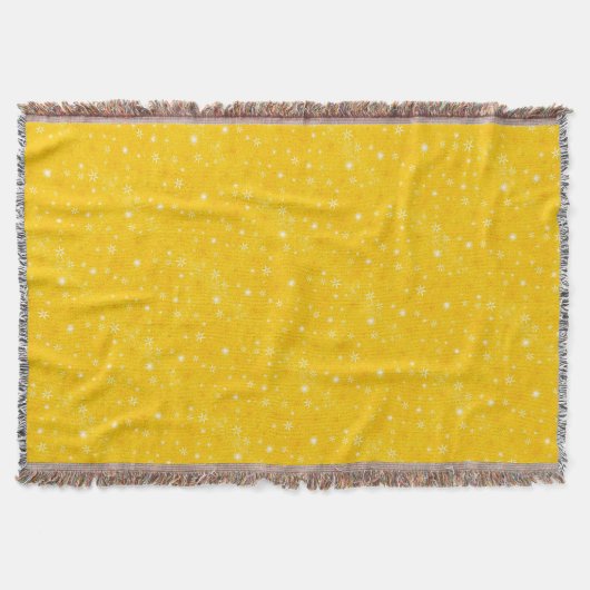Gelbes Sternmuster Woven Throw Blanket Decke (Vorderseite)