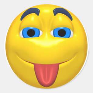 Gelbes Sticken aus dem Wohnzimmer Runder Aufkleber