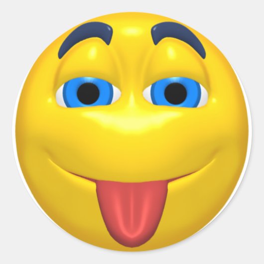 Gelbes Sticken aus dem Wohnzimmer Runder Aufkleber (Vorderseite)