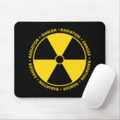 Gelbes Strahlungs-Symbol Mousepad (Mit Mouse)