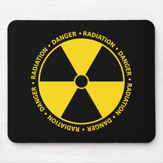 Gelbes Strahlungs-Symbol Mousepad (Vorne)