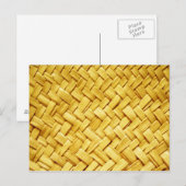 gelbes Strohgewebe Postkarte (Vorne/Hinten)