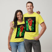 Gelbes T-Shirt mit Herz (Unisex)