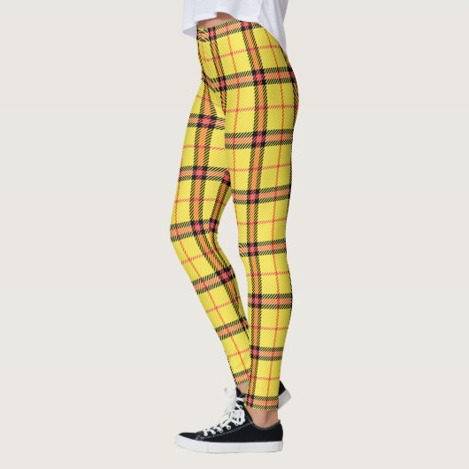 Gelbes Tartan-Muster Leggings (Links)