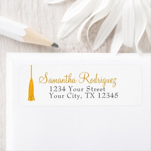 Gelbes Tassel-Abschluss (Insitu)