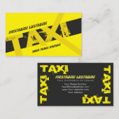 Gelbes TAXI für beruflichen Taxifahrer Visitenkarte (Vorne/Hinten)