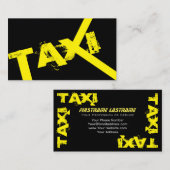 Gelbes TAXI für beruflichen Taxifahrer Visitenkarte (Vorne/Hinten)
