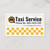Gelbes Taxi Gesteckte Box Rahmen Visitenkarte (Vorderseite)