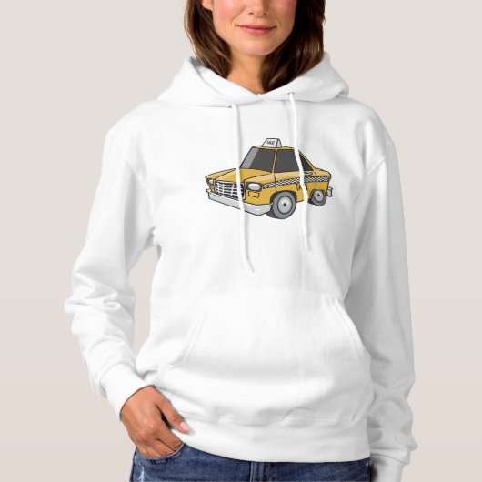 Gelbes Taxi Hoodie (Vorderseite)