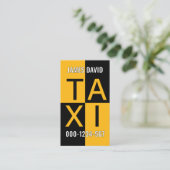 Gelbes Taxi Kästchenkorb Visitenkarte (Stehend Vorderseite)
