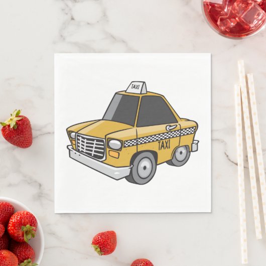 Gelbes Taxi Serviette (Beispiel)