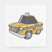 Gelbes Taxi Serviette (Vorderseite)