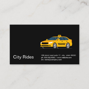 Gelbes Taxi   Transportdienstleistungen Visitenkarte