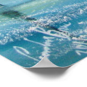 Gelbes Taxipaar regnerische Tagesromantik Poster (Ecke)