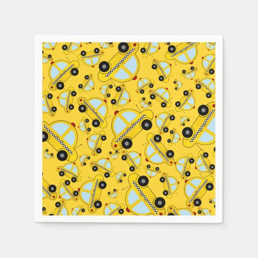 Gelbes Taxis Serviette (Vorderseite)