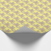Gelbes Teddy-Bärn-niedliches Muster Geschenkpapier (Ecke)