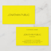Gelbes Template Beruflich Moderne Elegant Trendy Visitenkarte (Vorne/Hinten)