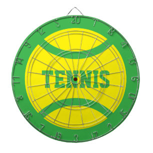 Gelbes Tennisball-Dartboard-Spiel Dartscheibe