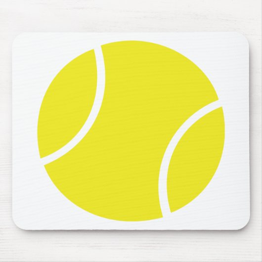 Gelbes Tennisball-Symbol Mousepad (Vorne)