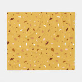 Gelbes Terrazzo-Muster Fleecedecke (Vorderseite (Horizontal))