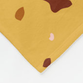 Gelbes Terrazzo-Muster Fleecedecke (Ecke)