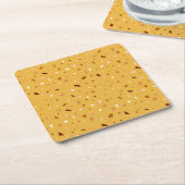 Gelbes Terrazzo-Muster Rechteckiger Pappuntersetzer (angewinkelt)