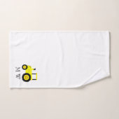 Gelbes Traktor-Design Monogrammiert Badhandtuch Set (Handtuch)