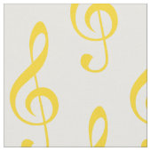 Gelbes Treble Clef Muster Stoff (Nahaufnahme)