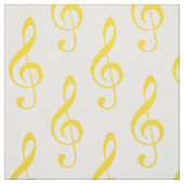 Gelbes Treble Clef Muster Stoff (Muster)