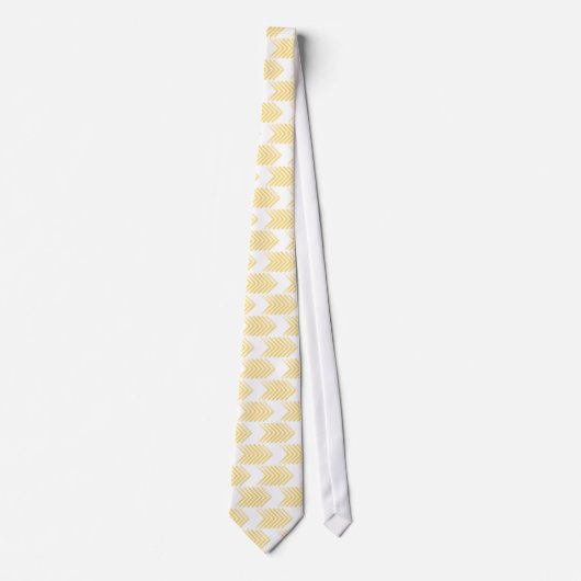 Gelbes Tribal Arrow Muster Krawatte (Vorderseite)