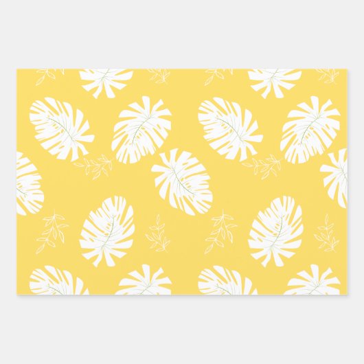 Gelbes Tropenpapier für Blätter (Vorderseite)