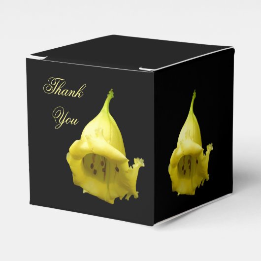 Gelbes tropisches Blossom Geschenkschachtel (Vorderseite)