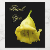 Gelbes tropisches Blossom Weinetikett (Einzelnes Label)