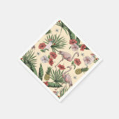 Gelbes tropisches Flamingo-Muster Serviette (Ecke)