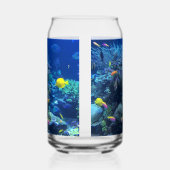 Gelbes tropisches Foto Dosenglas (Rechts)