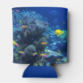 Gelbes tropisches Foto Dosenkühler (Rückseite)