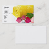 Gelbes Tuch und Seife Visitenkarte (Vorne/Hinten)