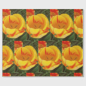 Gelbes Tulip-Wrapping Paper Geschenkpapier (Flach)