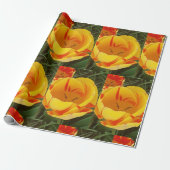 Gelbes Tulip-Wrapping Paper Geschenkpapier (Ungerollt)