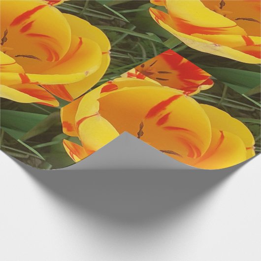 Gelbes Tulip-Wrapping Paper Geschenkpapier (Ecke)