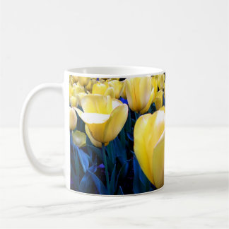 gelbes Tulpefeld Kaffeetasse