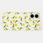 Gelbes Tulpenmuster iPhone 16 Hülle (Rückseite (Horizontal))