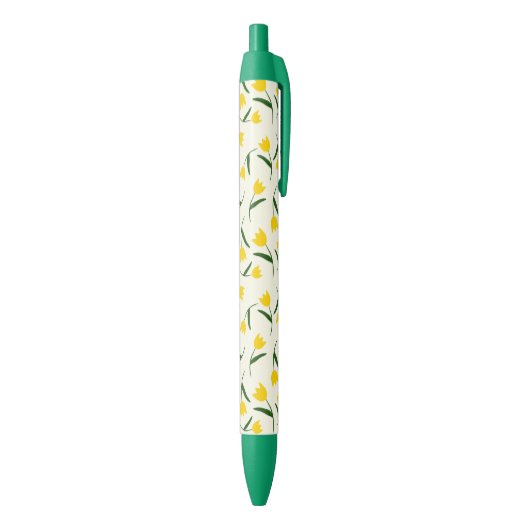 Gelbes Tulpenmuster Kugelschreiber (Unterseite (Vertikal))